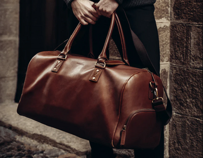6 Large Leather Holdall For Men