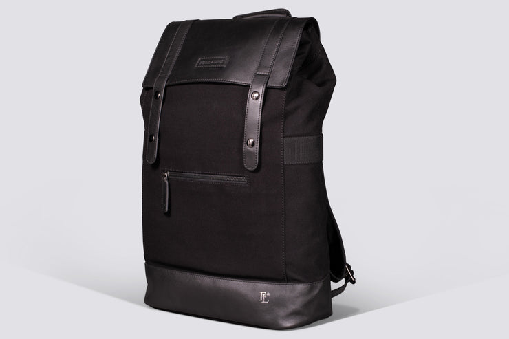 Rider Backpack | Black Waxed Canvas
