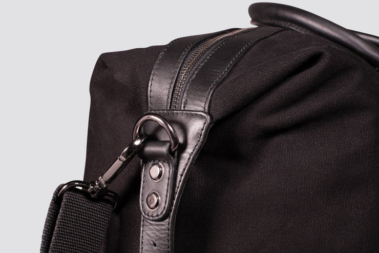 Somerset Holdall | Black Waxed Canvas