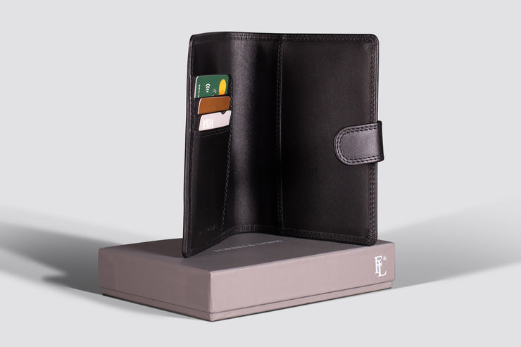 Somerset Passport Cover | Black Leather