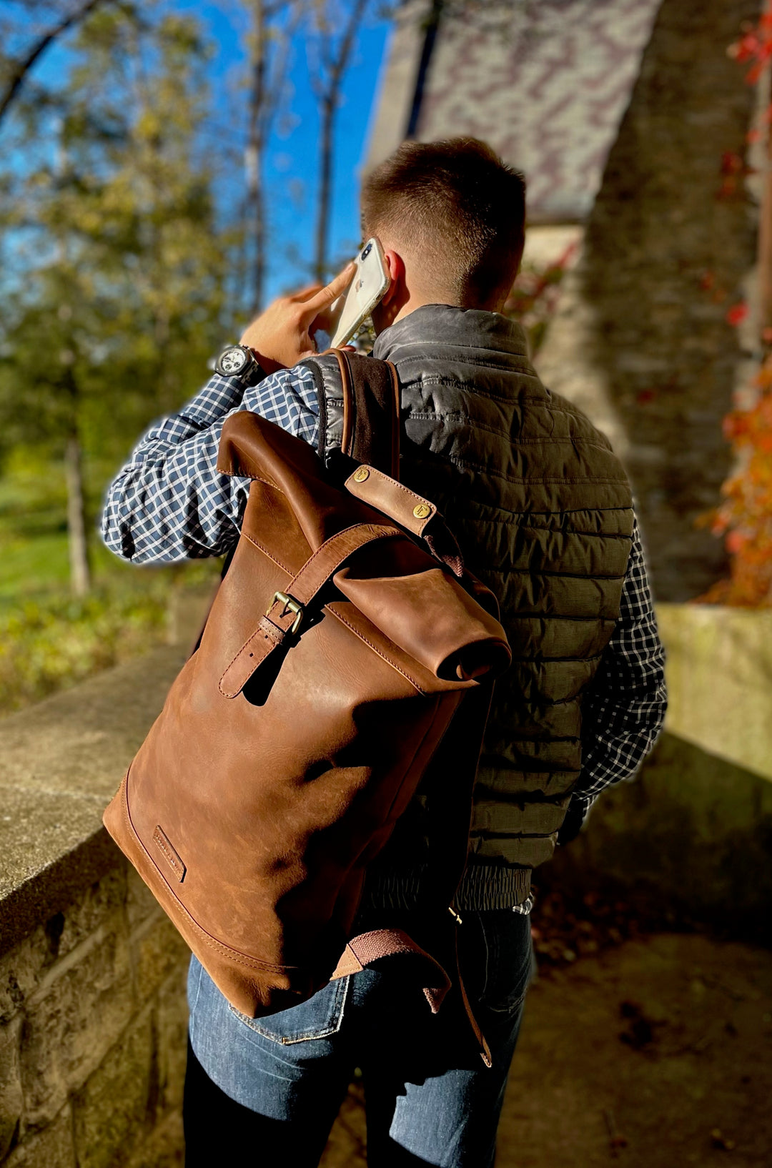 blanket roll backpack leather Rollie Backpack Leather – Forbes & Lewis