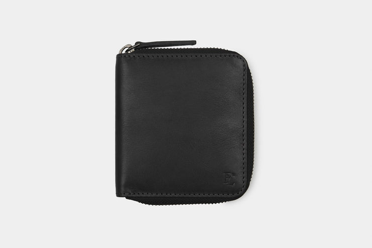 Zip Wallet | Black Leather